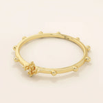 14k solid gold small cross rosary praying ring 