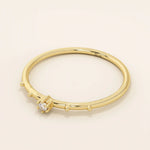 14K SOLID GOLD TINY SOLO MOISSANITE STACKING PROMISE RING FOR WOMEN