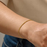 Gold Wheat Chain Bracelet