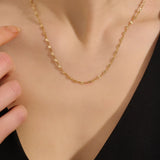 Textured Chain Necklace in 14k Gold