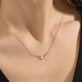 Unique Marquise Gold Necklace