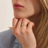 Circle Waves Wedding Band in Gold