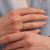 Mesh Wedding Band in Gold