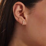 14k Gold English Lock Hoops