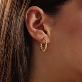 14k Gold Twisted Rope Hoops