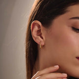14k Gold Hexagon Hoops for Women