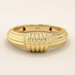 PLAIN KNOT DOME RING IN 14K SOLID YELLOW GOLD