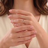 Pave Sapphire Dainty Wedding Band