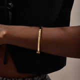 14k Gold Square Bangle Bracelet