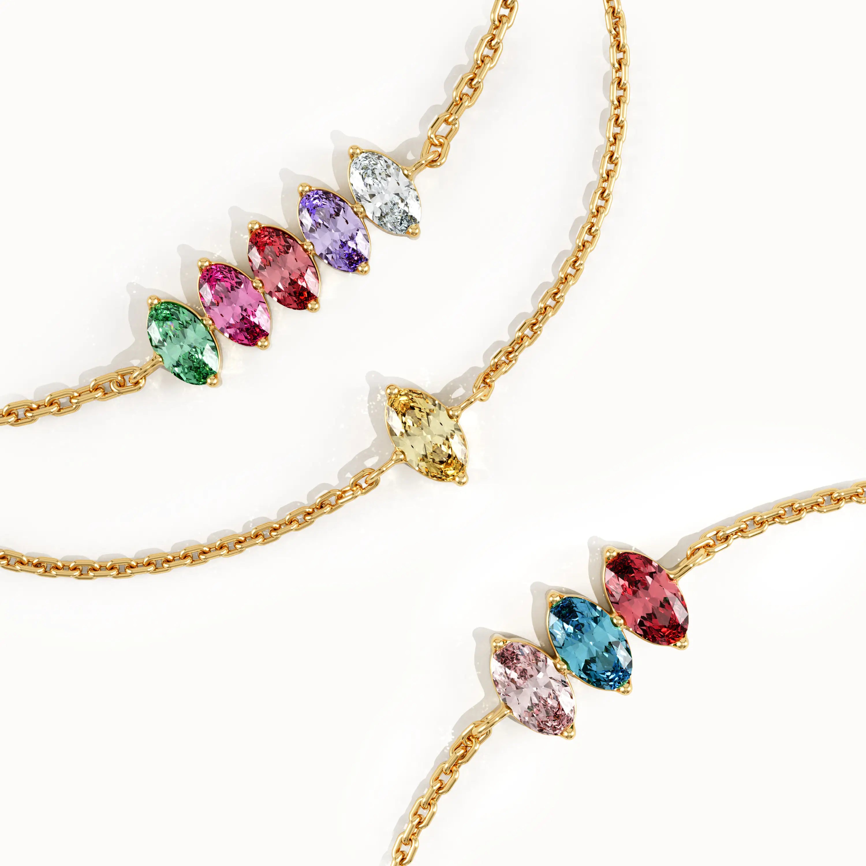 Oval Family Birthstone Bracelet for Women - BRENNMORE 