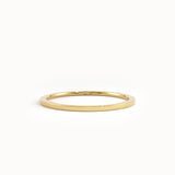 14K Solid Gold Simple Stacking Ring for Women - BRENNMORE 