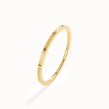 14K Solid Gold Simple Stacking Ring - BRENNMORE 