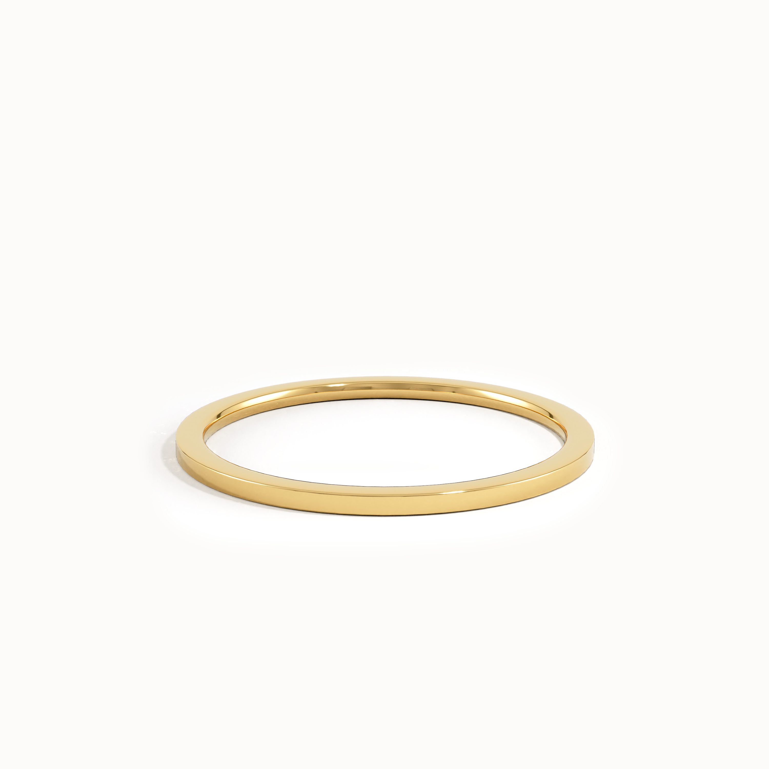 14K Solid Gold Simple Stacking Ring - BRENNMORE 