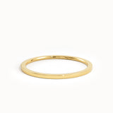 14K Solid Gold Simple Stacking Ring for Women - BRENNMORE 
