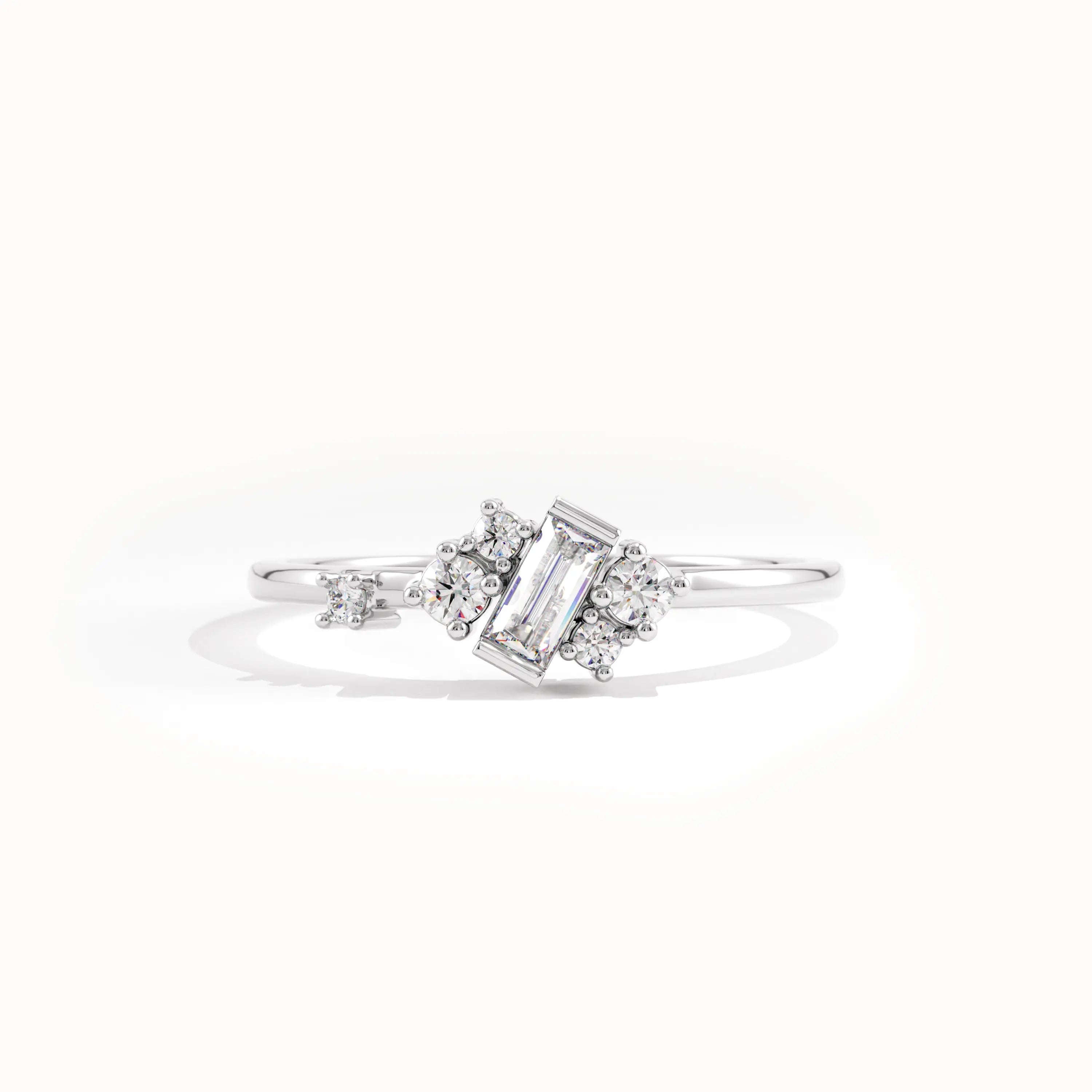 Lab Diamond Baguette Promise Ring