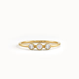 Bezel Lab Diamond Stackable Ring for Women - BRENNMORE