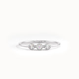 Bezel Lab Diamond Stackable Ring for Women - BRENNMORE