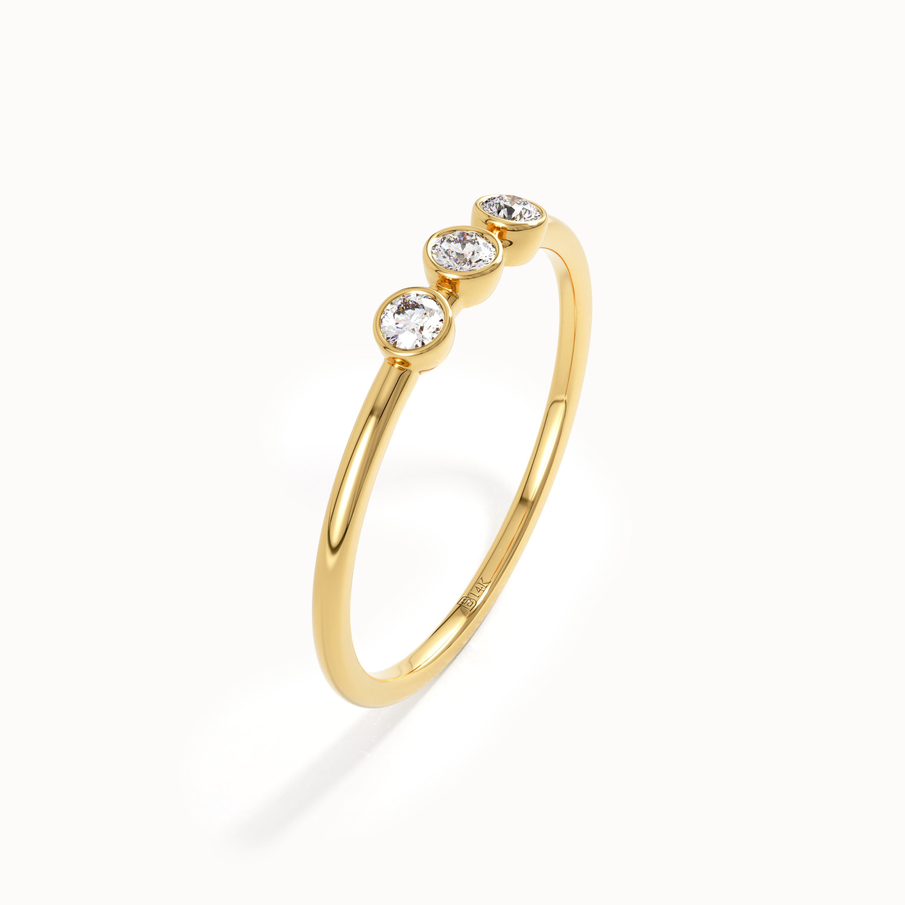 Bezel Lab Diamond Stackable Ring - BRENNMORE