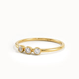 Bezel Lab Diamond Stackable Ring for Women - BRENNMORE