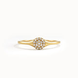 Pave Lab Diamond Pinky Ring for Women - BRENNMORE