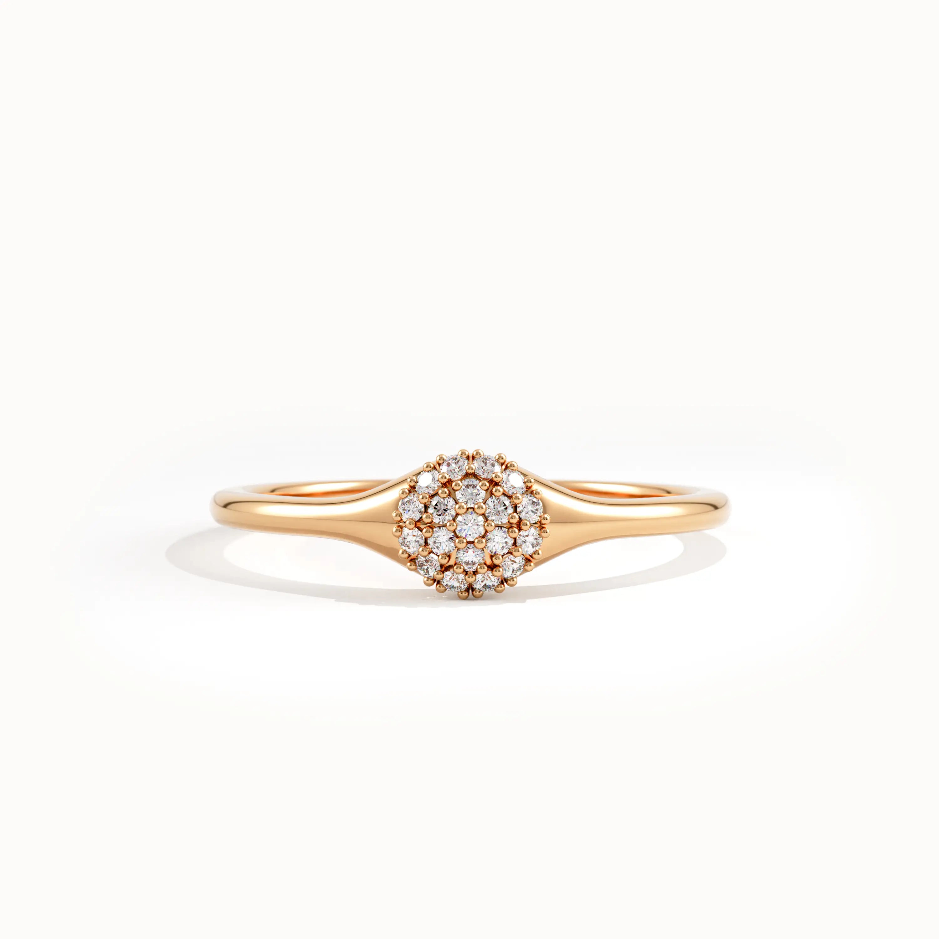 Pave Lab Diamond Pinky Ring for Women - BRENNMORE