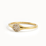 Pave Lab Diamond Pinky Ring for Women - BRENNMORE