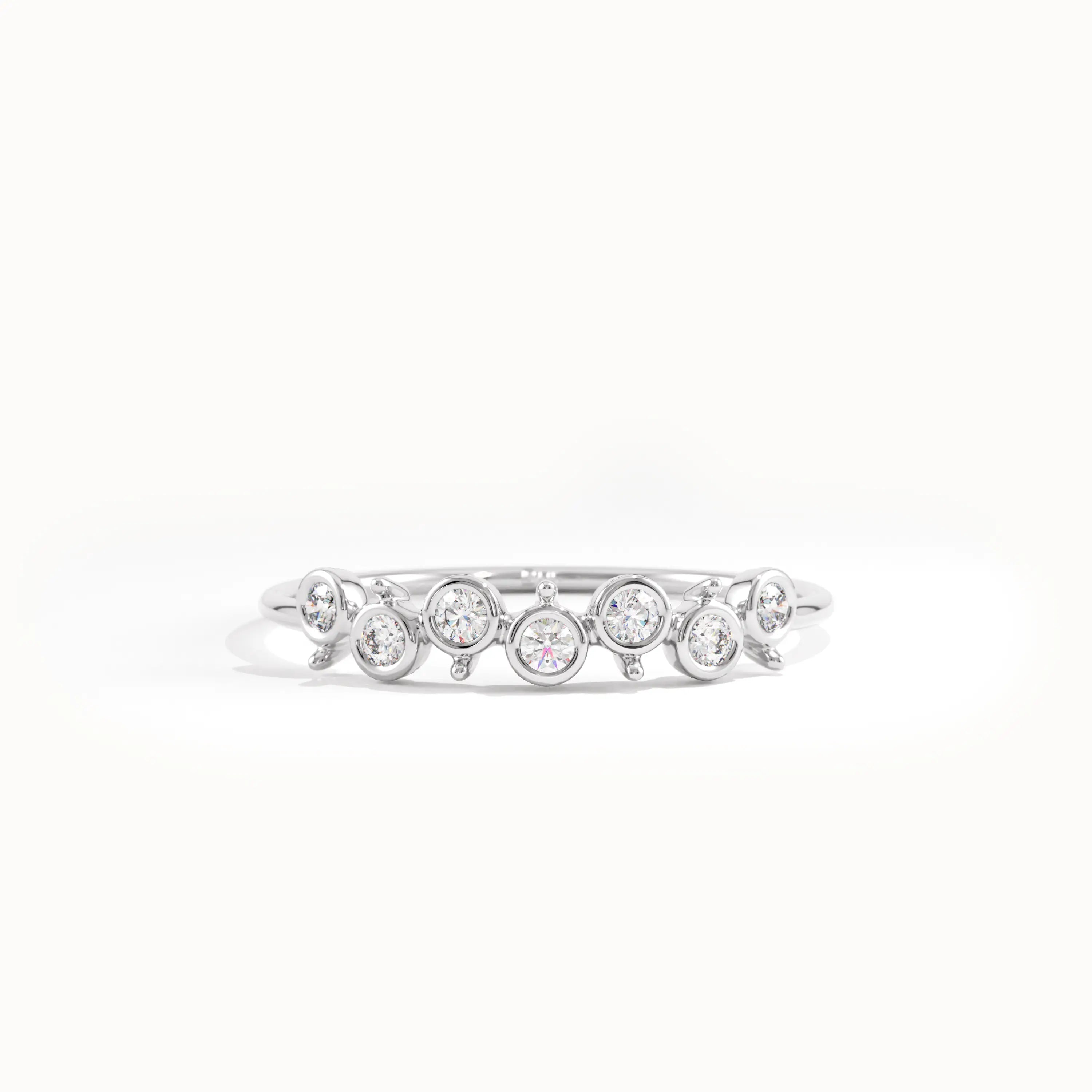 Bezel Lab Diamond Stackable Ring for Women - BRENNMORE 