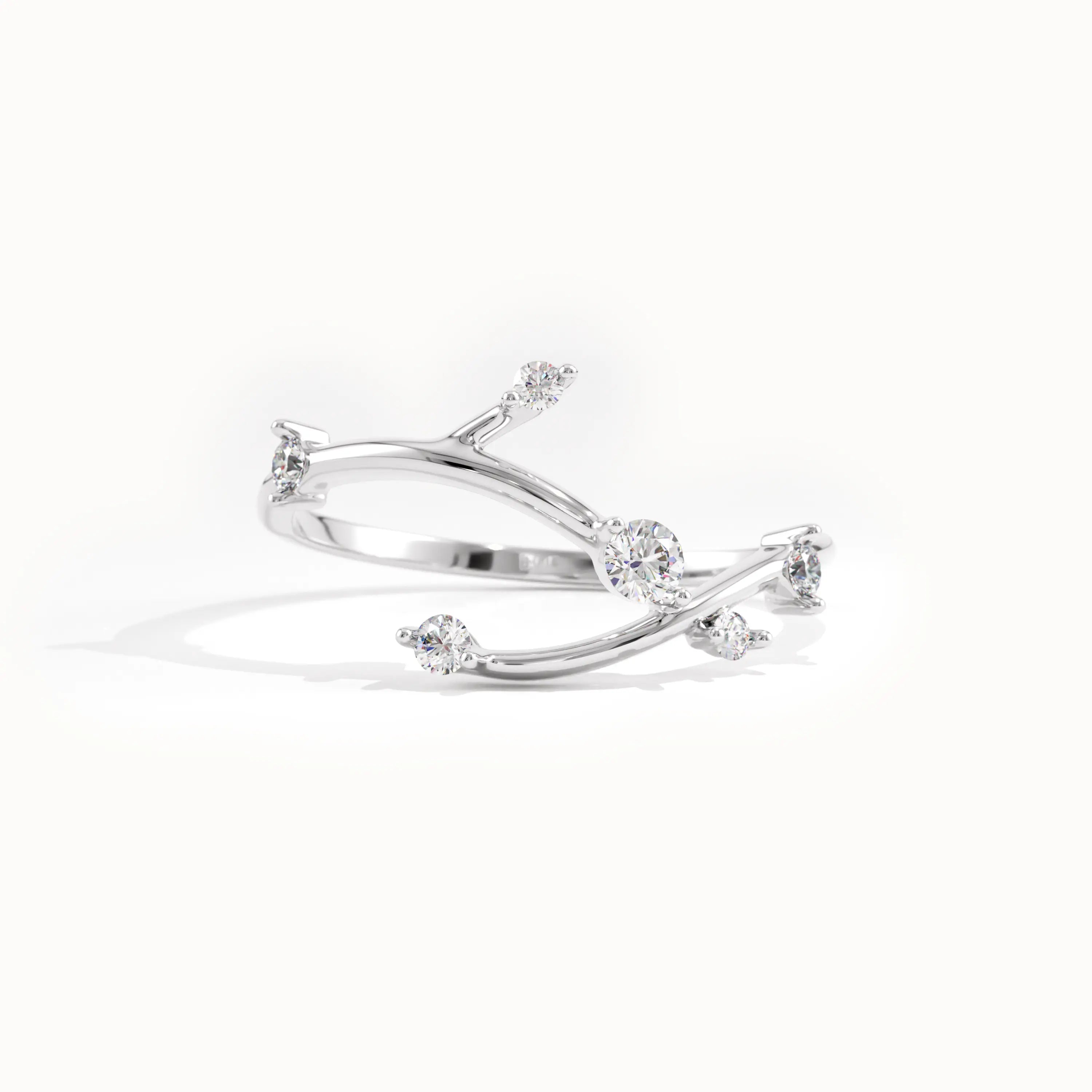 Lab Diamond Twig Ring for Women