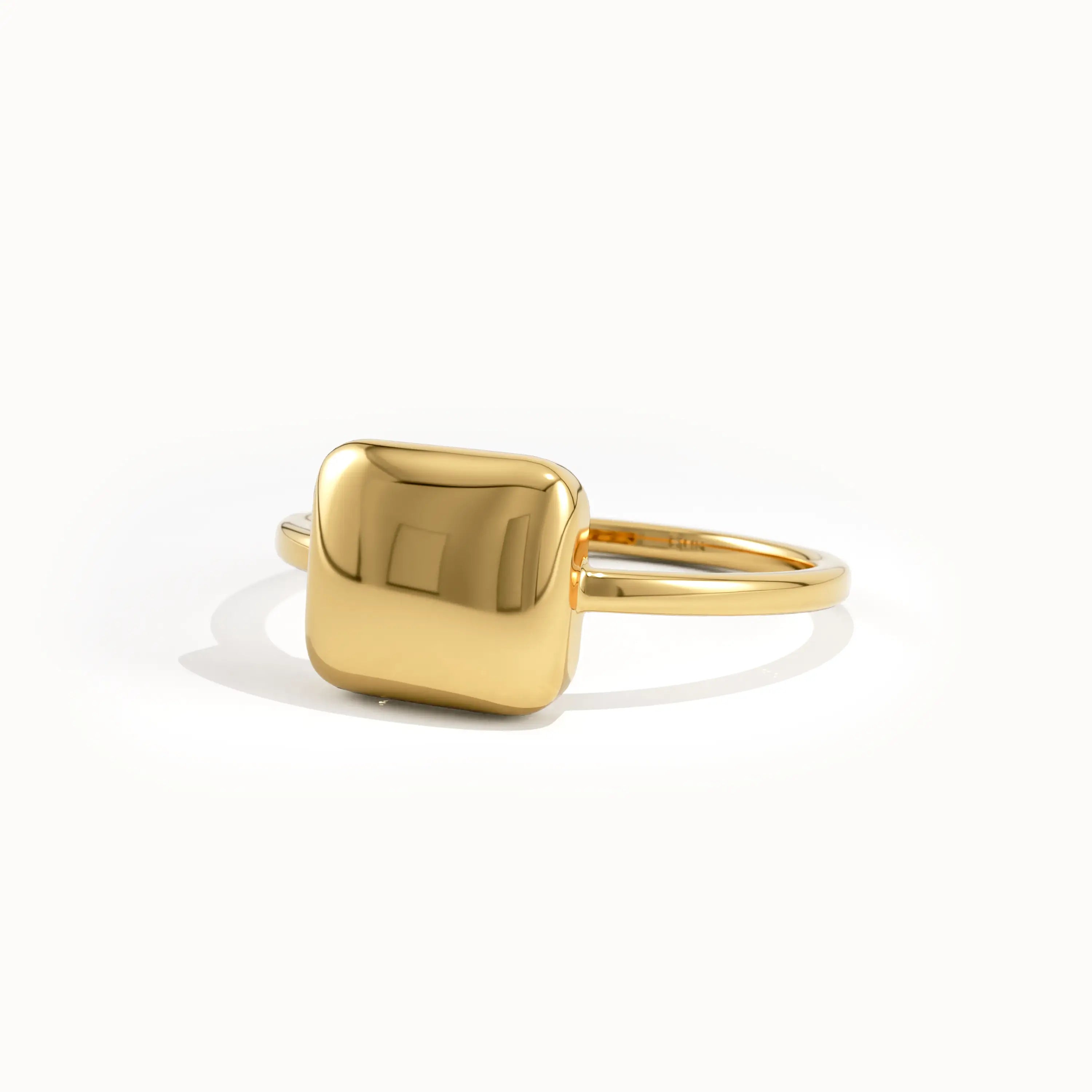 Square Dome Pinky Ring for Women - BRENNMORE 