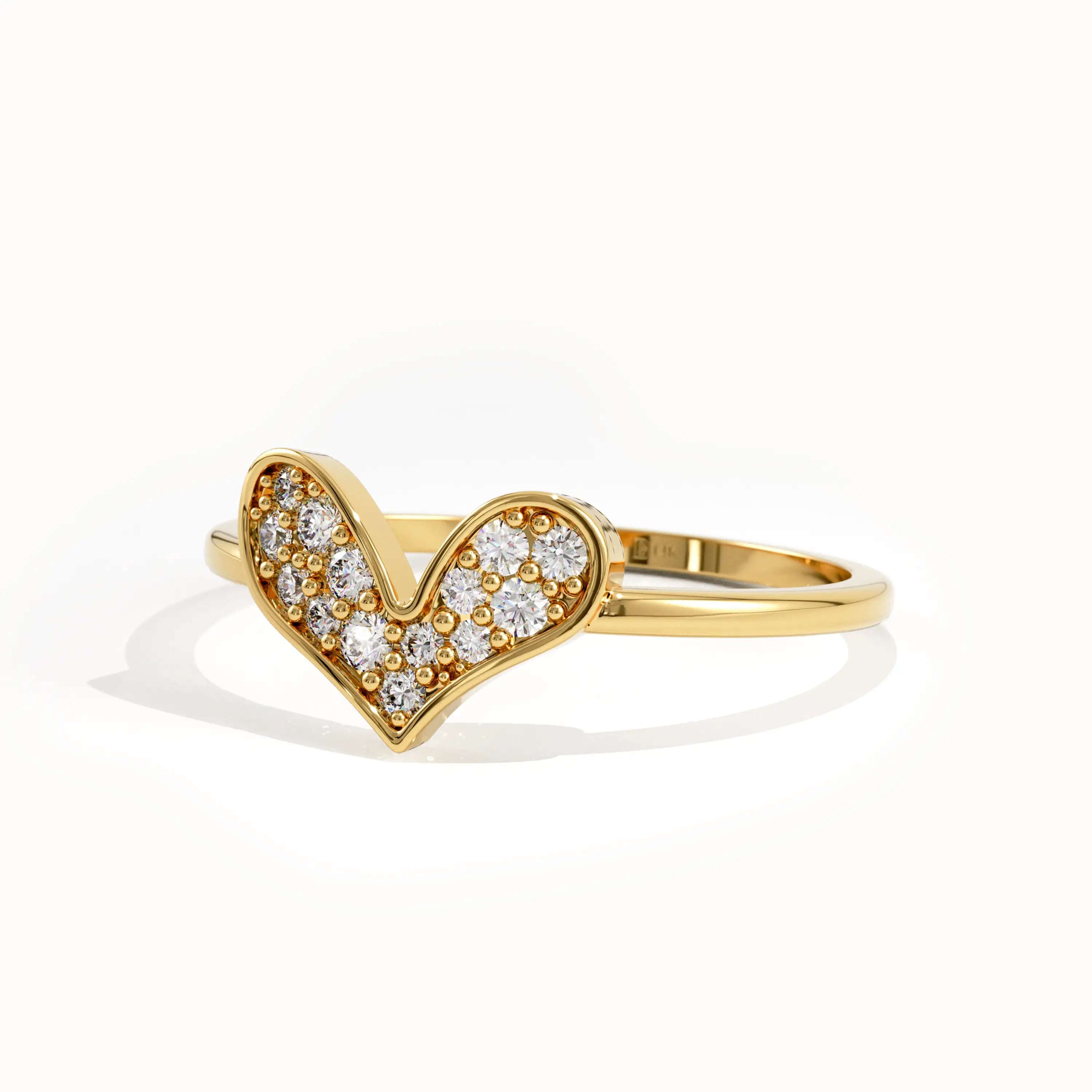 Lab Diamond Heart Ring for Women - BRENNMORE 