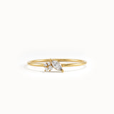 Marquise Lab Diamond Tiny Gold Ring