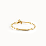 Marquise Lab Diamond Tiny Gold Ring