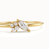 Marquise Lab Diamond Tiny Gold Ring