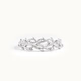 14k Solid Gold Twig Stacking Ring for Women - BRENNMORE