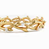 14k Solid Gold Twig Stacking Ring - BRENNMORE 