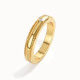 Solo Lab Diamond Wedding Band in Gold - BRENNMORE 