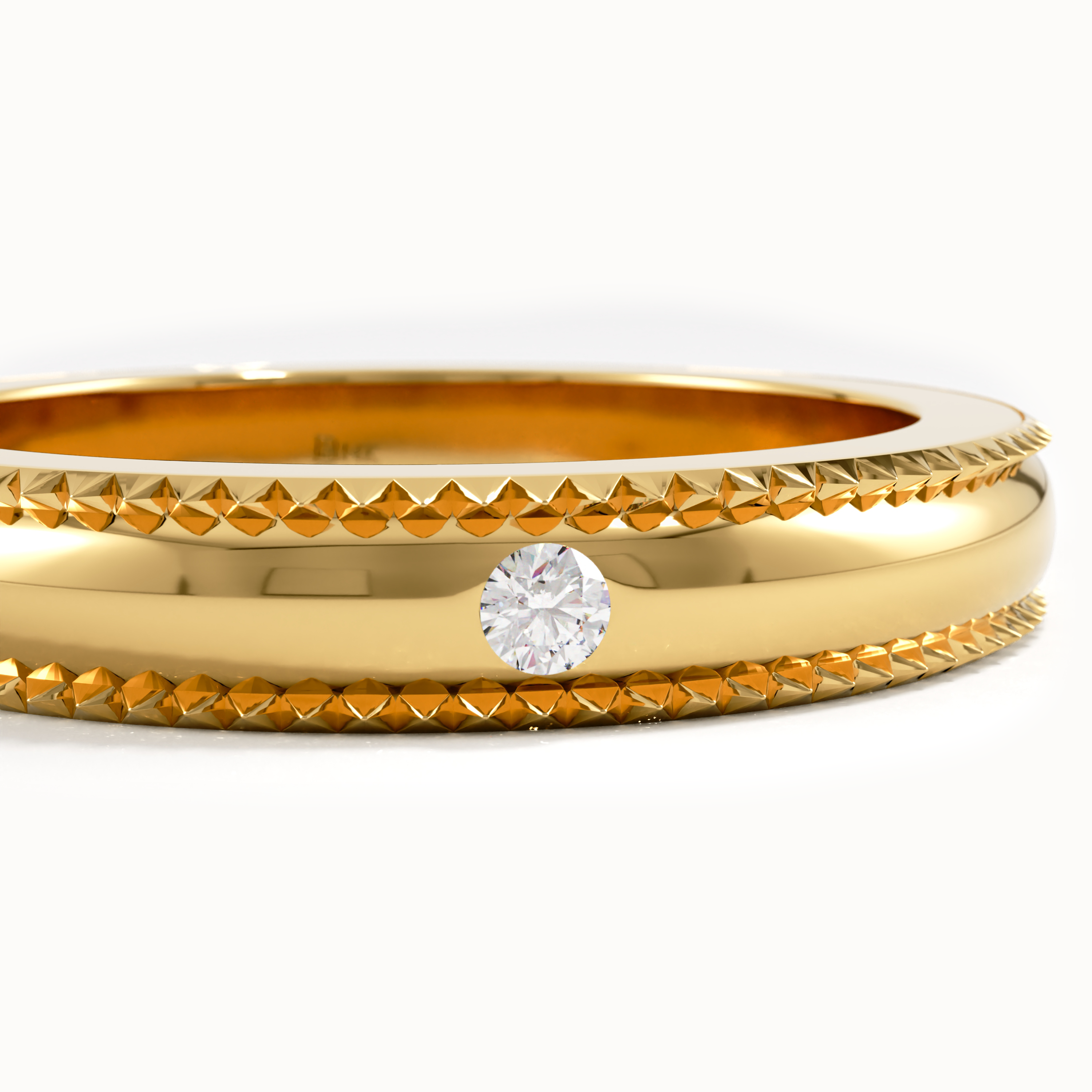 Solo Lab Diamond Wedding Band in Gold - BRENNMORE 