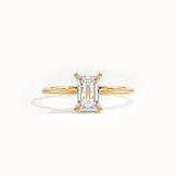 Emerald Cut Lab Diamond Engagement Ring - BRENNMORE