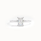 Emerald Cut Lab Diamond Engagement Ring - BRENNMORE