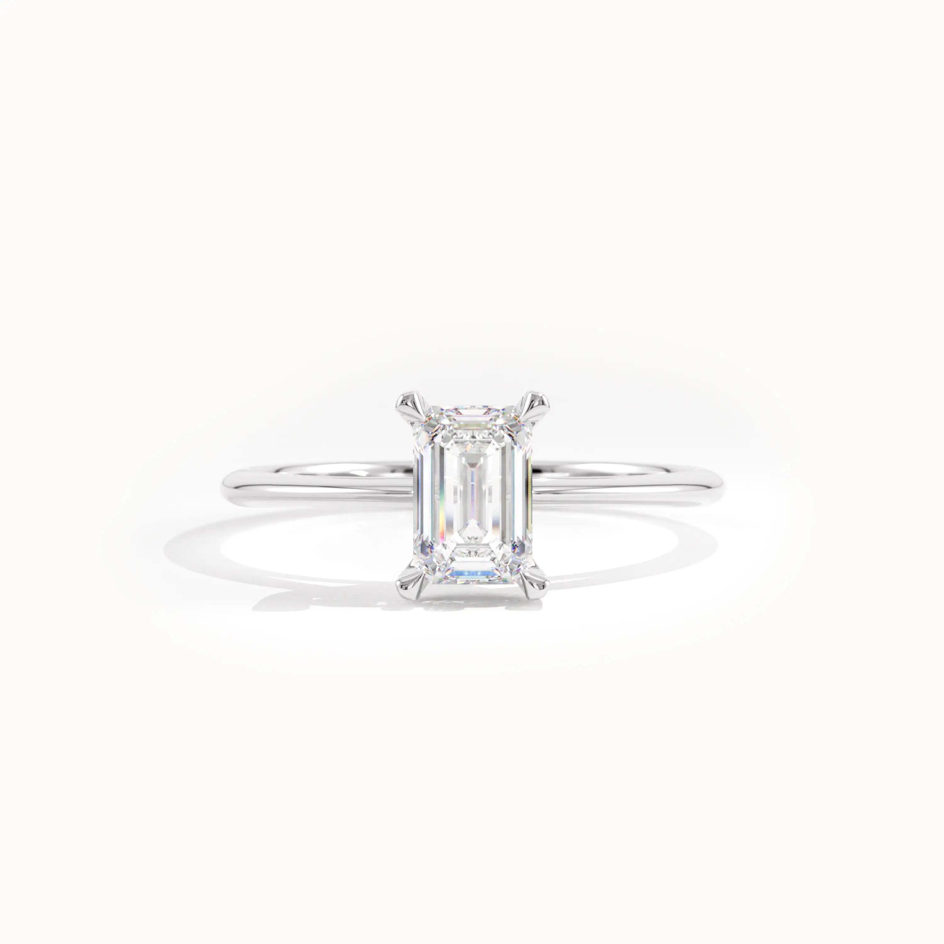 Emerald Cut Lab Diamond Engagement Ring - BRENNMORE