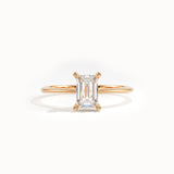 Emerald Cut Lab Diamond Engagement Ring - BRENNMORE