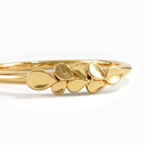 14k Solid Gold Slim Leaf Ring - BRENNMORE