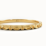 Slim Patterned Stacking Ring in Gold