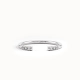 Open Wedding Band with Pave Lab Diamond - BRENNMORE