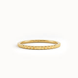 14k Solid Gold Patterned Stacking Ring
