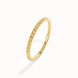 14k Solid Gold Patterned Stacking Ring