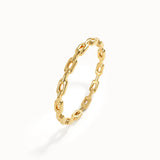 14k Gold Chain Stacking Ring for Women - BRENNMORE