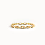 14k Gold Chain Stacking Ring for Women - BRENNMORE 