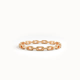 14k Gold Chain Stacking Ring for Women - BRENNMORE 