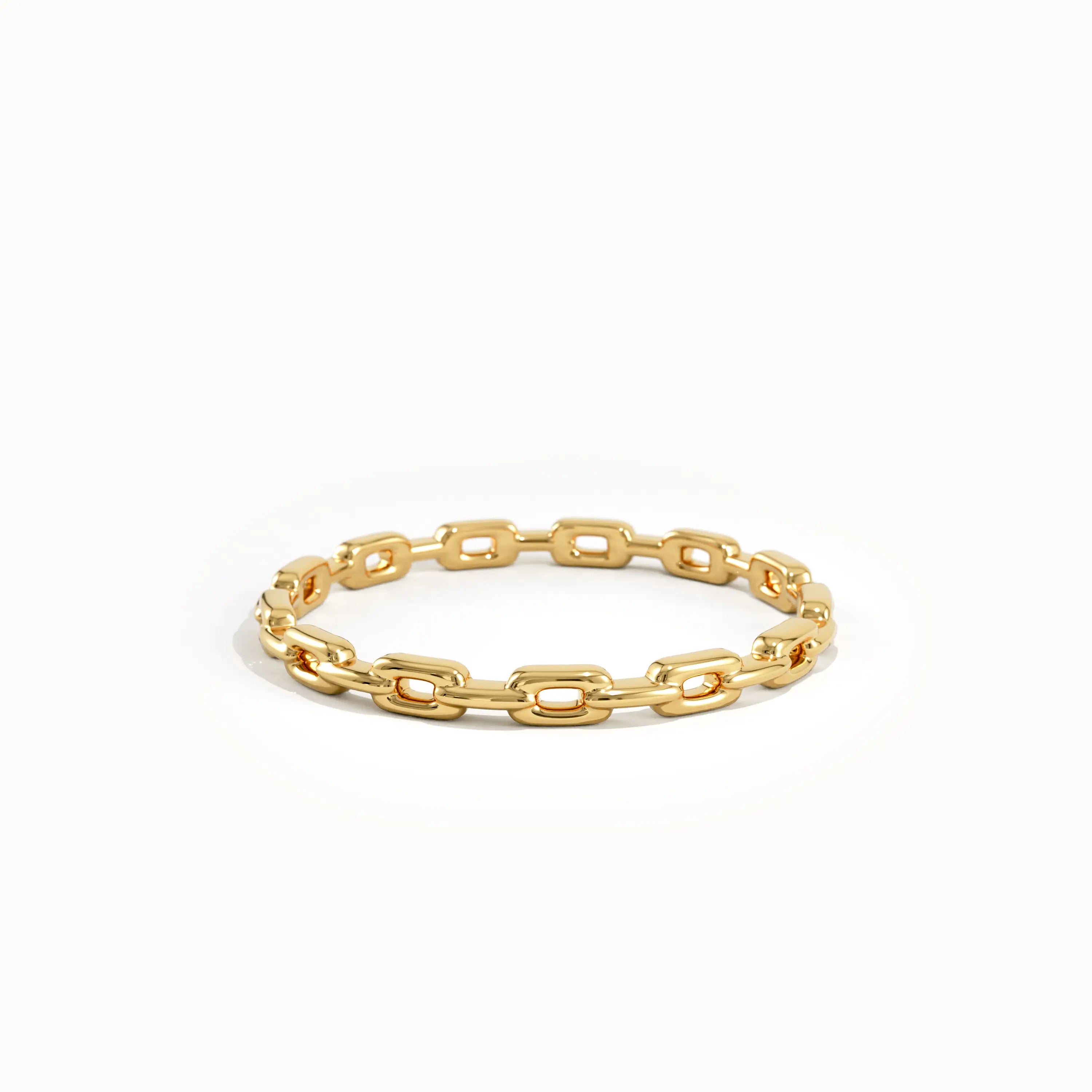 14k Gold Chain Stacking Ring for Women - BRENNMORE 